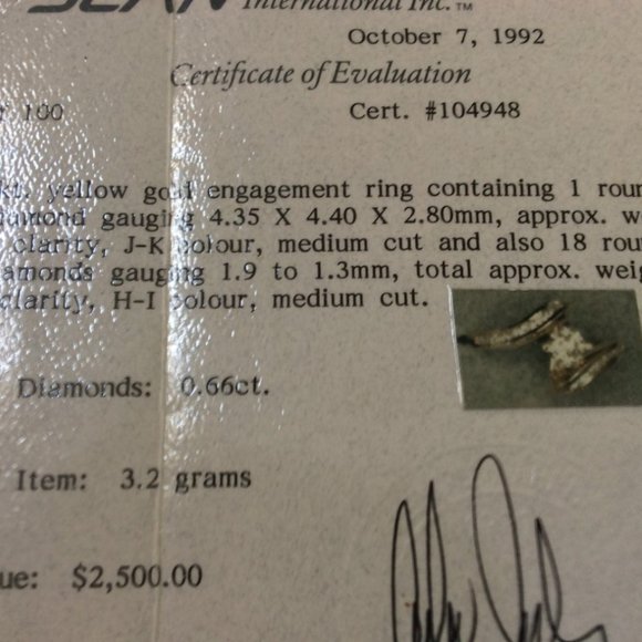 🌟 🌸HOST PICK 🌟 🌸 NWT 14K GENUINE GOLD & DIAMOND RING W/APPRAISAL MSRP $4,300 - Picture 6 of 6